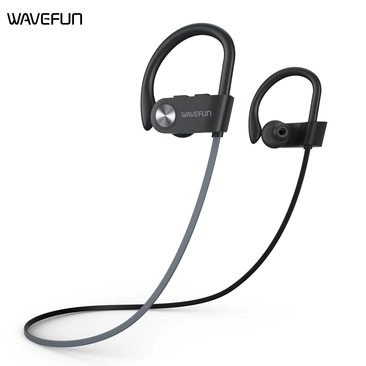 Wavefun XBuds Wireless Earphones with Ear Hook IPX7 Waterproof Super Bass Sports Headphones Music Gaming Mode with Mic