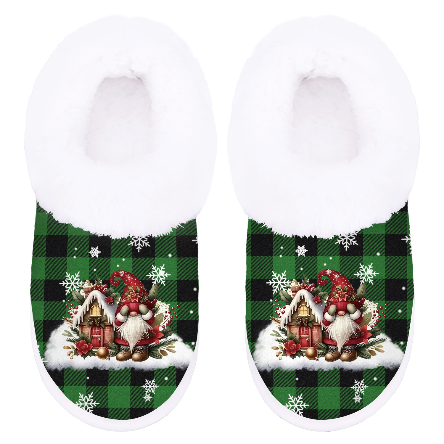 Holiday Gift, Adorable Santa Claus Slippers for Home And Outdoors, Cozy Footwear, Comfortable Fuzzy Indoor Shoes