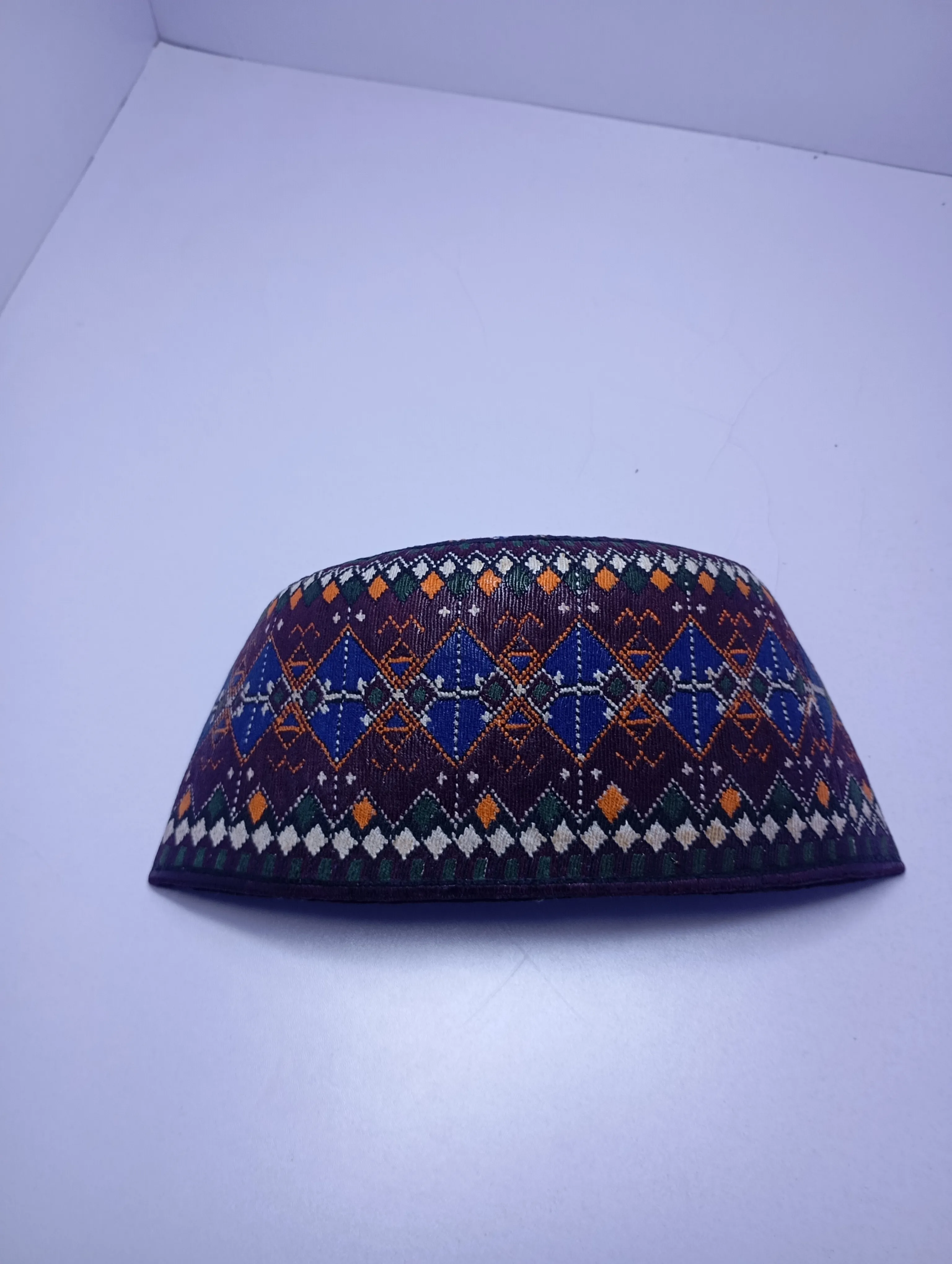 Original Handwoven Hausa Fulani Zawa Cap – Bangol Kindei Bama Style | Men’s Knitted Maiduguri Cap Sizeof 22 