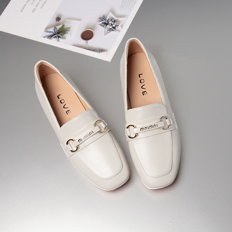 Women Pumps Fashion Classic Soft Leather Thick High Heels Shoes Square Toe White Black Wedding Dress Shoes Elegant Comfortable