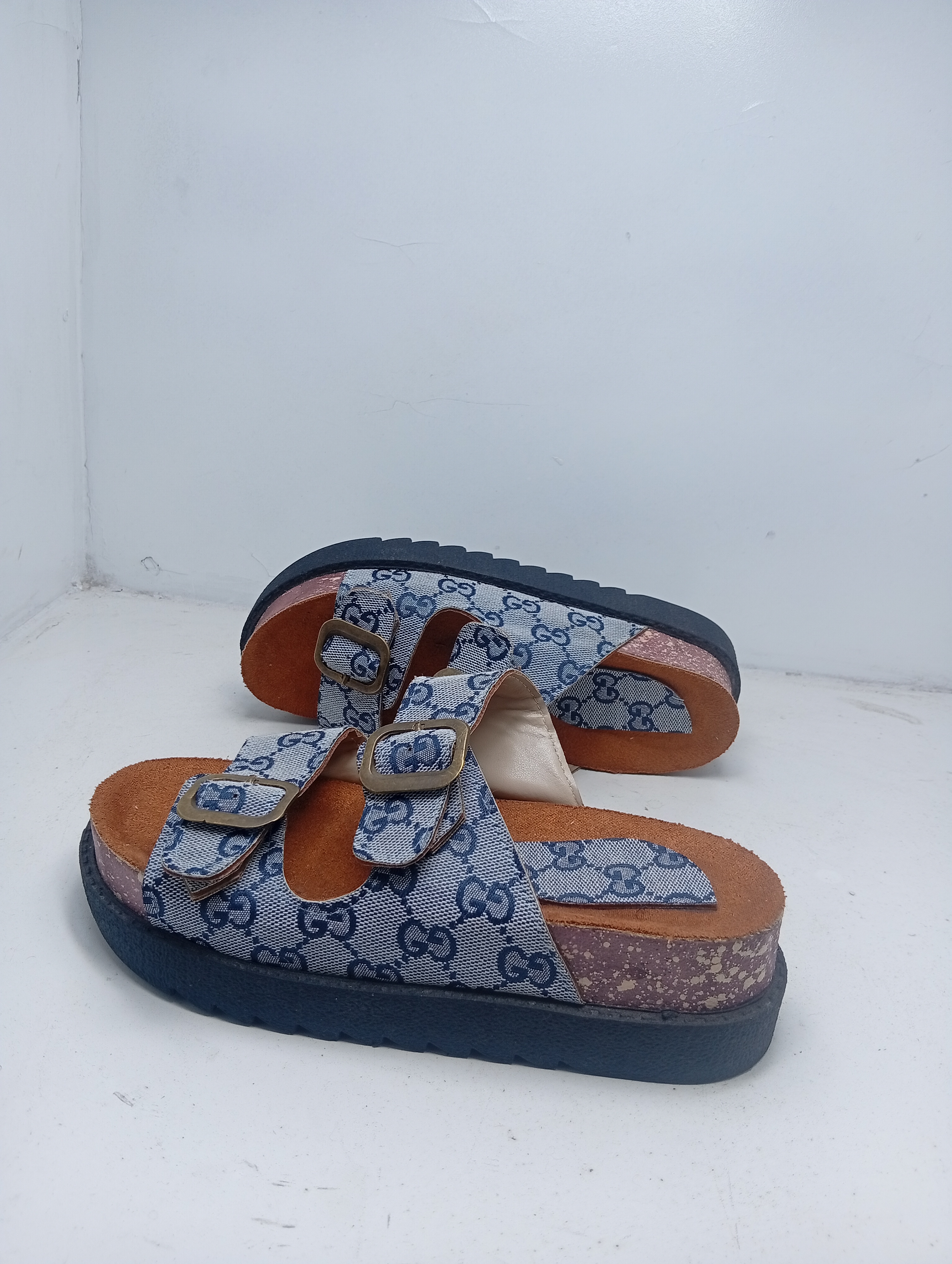 Gucci-Style Monogram Platform Sandals for Women