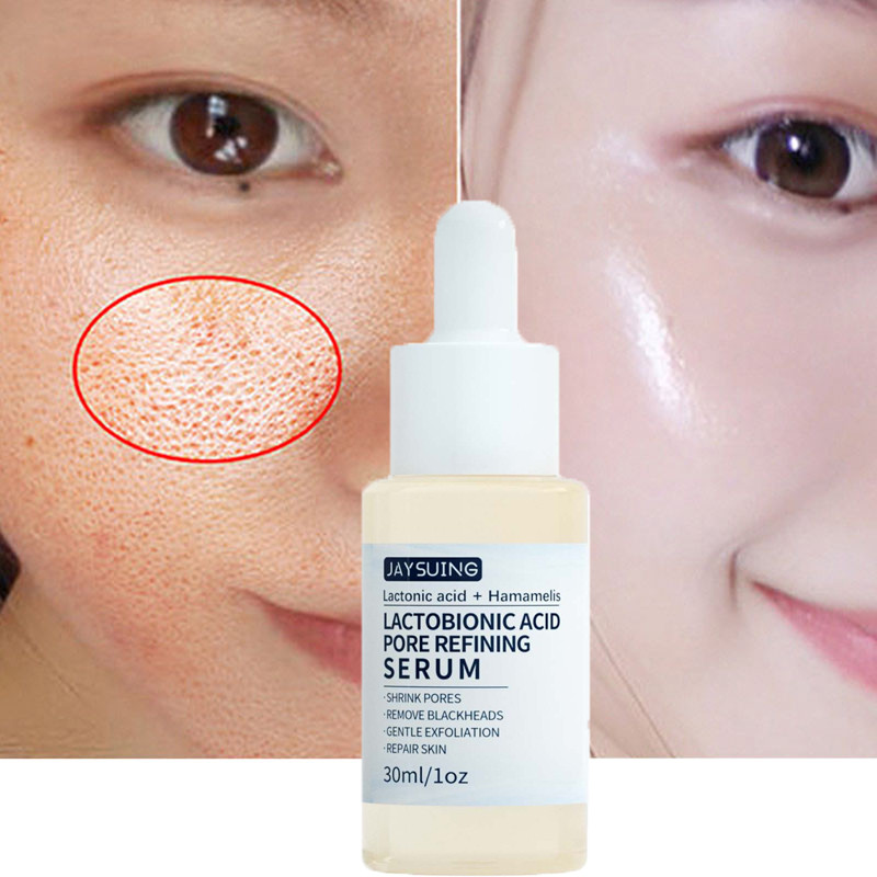 Lactobionic Acid Pore Shrink Face Serum Removal Blackheads Acne Oil Control Essence Moisturizing Nourish Pores Korean Skin Care