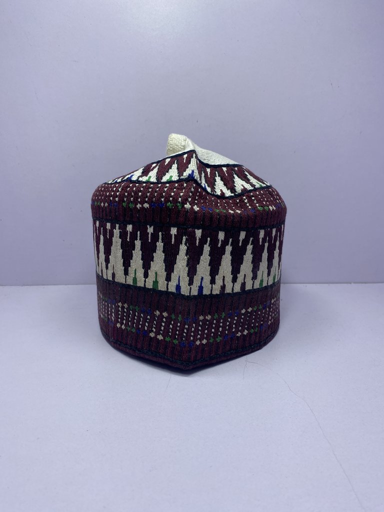 Dark Brown – Hausa/Fulani Cap, Kufi, Handwoven Cap, Zawa