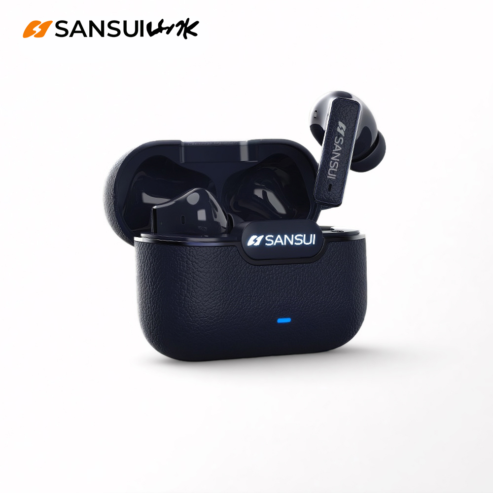 Sansui -52dB ANC Ture Wireless Earphones 6 Mic HD Calls Bluetooth 5.4 Headphone Active Noise Cancelling TWS Bluetooth Earbuds