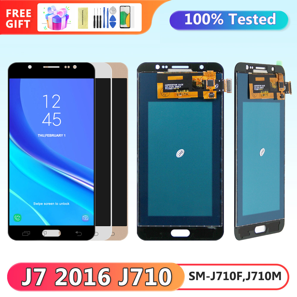 Display Screen for Samsung Galaxy J7 2016 J710 J710F J710H Lcd Display Digital Touch Screen Assembly Replacement