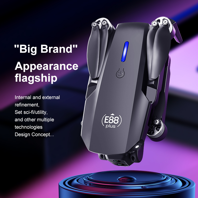 New E88 Plus Drone 4K WIFI GPS Professional HD Aerial Photography Remote Control Aircraft HD Dual Camera Quadcopter Toys UAV