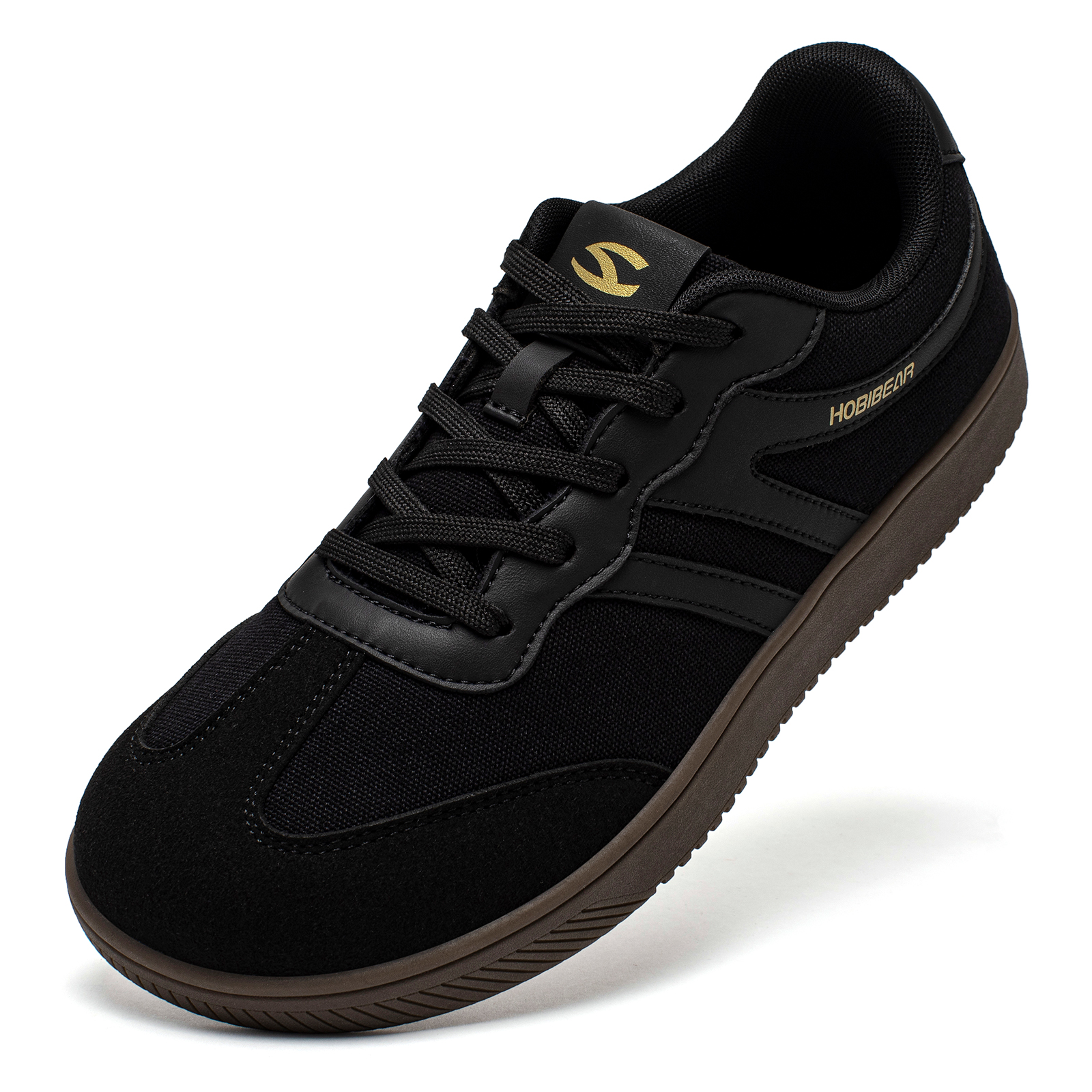 HOBIBEAR Wide Toe Barefoot Shoes Mens Womens Minimalist Fabric Sneaker Lace Up Casual Walking Shoes