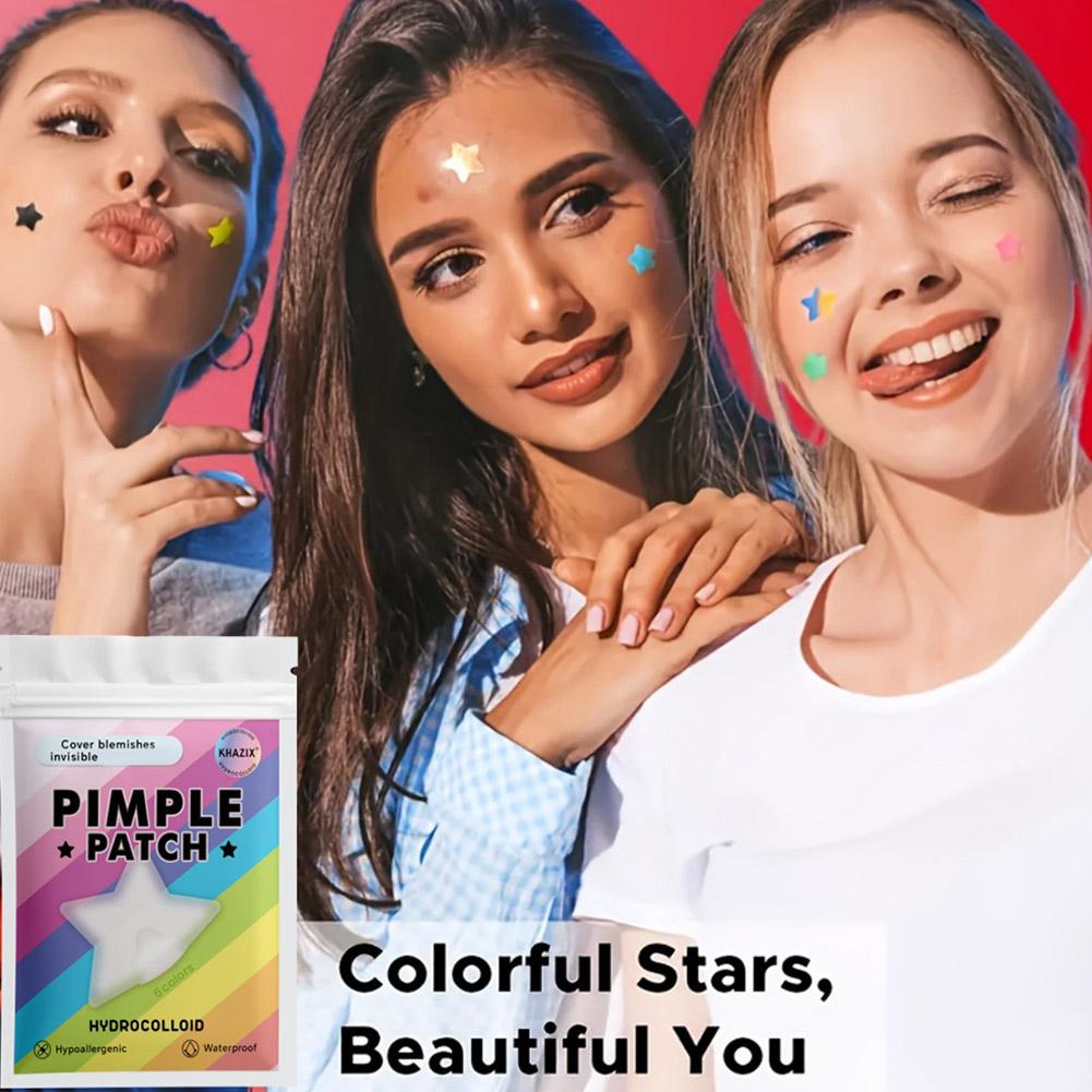 280pcs Star Acne Patch Colorful Invisible Breathable Waterproof Cover Blemishes Pimple Patch Facial Skin Care Beauty Makeup Tool