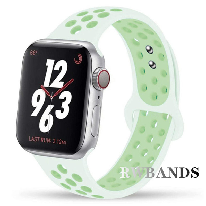 Sport Strap for Apple Watch Band 46mm 44mm 40mm 42-38-41mm 45mm Breathable Bracelet iWatch Series 10 9 8 7 6 SE 5 3 Ultra 2 49mm