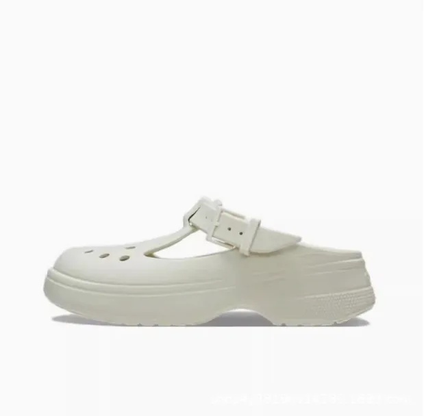 Mary Jane Hole Hole Shoes Thick Bottom Heightening Women's Shoes New Anti-slip Beach Shoes Ladies Sandals EVA Material