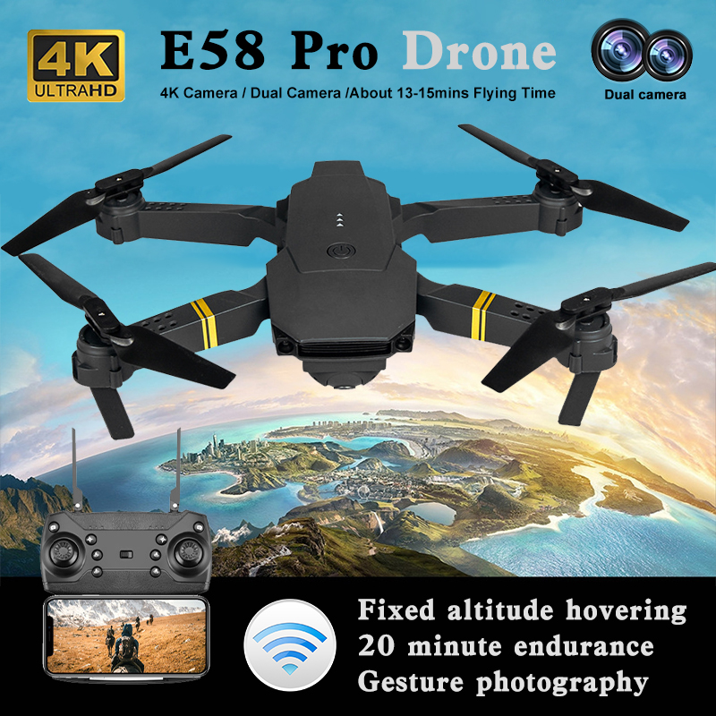 E88/E58  4K High-definition Drone Aerial Photography RC Aircraft Intelligent Fixed Height Four Axis Aircraft Children's Boy Toys