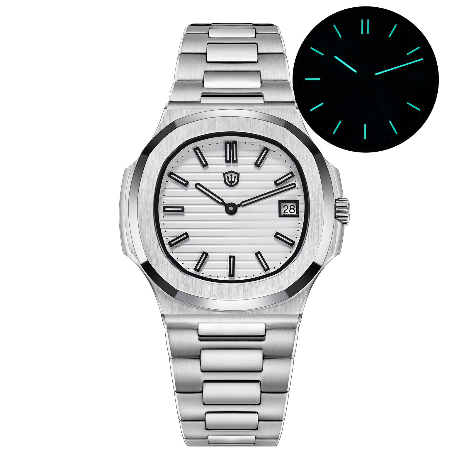 Watchdives WD00013 Men Watch Swiss Ronda 714 Movement Mechanical Watches Sapphire Stainless Steel Waterproof 100m Wristwatch