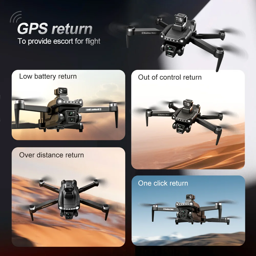 For Xiaomi V198GPS Drone 8K Profesional Camera Brushless Obstacle Avoidance Aerial Optical Foldable Quadcopter Mini Drone kidtoy