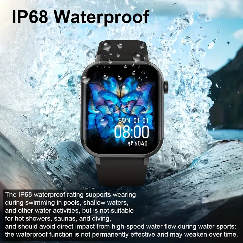 KESHUYOU 2025 New Smart Watch Bluetooth Talk Heart Rate Monitor Sports Health IP68 Waterproof Men Women smartwatch Holiday Gifts