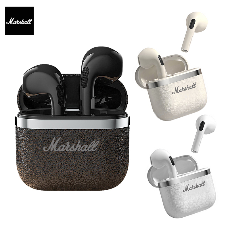 Marshall Wireless Earphone Headset HiFi Stereo Earbuds Sport TWS Headphones Bluetooth Headset With Mic for Android and Apple