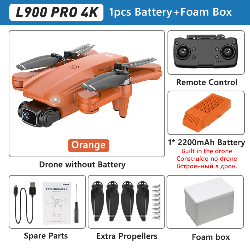 LYZRC L900 PRO 4K Professional HD Dual Camera GPS Drone 5G WIFI Brushless Motor FPV Quadcopter Foldable Aerial Photography Drone