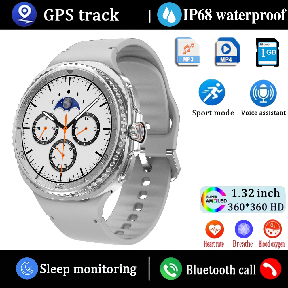 2025 New DT Watch 8 Ultra Smart Watch Men Memory Video GPS NFC 47mm AMOLED Fitness Sports Tracker Health Smartwatches Women