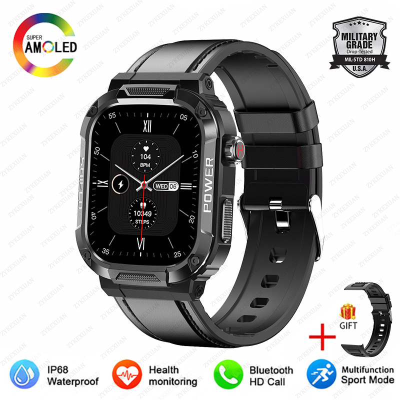 2025 New For Xiaomi Military Smart Watch Men Waterproof Outdoor Sports Fitness Tracker Health Monitor 2.10" BT Call Smartwatch