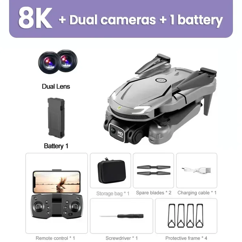 For Xiaomi  V88 Drone 4K Professional Dron HD Aerial Photography Remote Control Aircraft HD Dual Camera Quadcopter RC Toy UAV