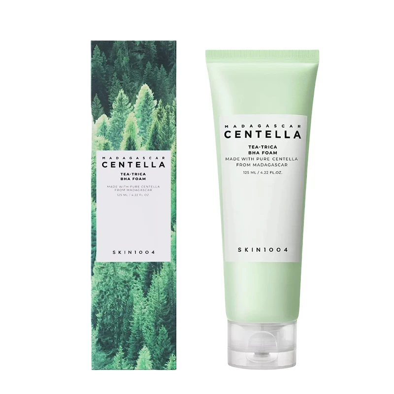 Korean Centella Tea-Trica BHA Foam Cleanser Purifying Toner Face Ampoule Serum and B5 Cream Relief Skincare Beauty Products Set