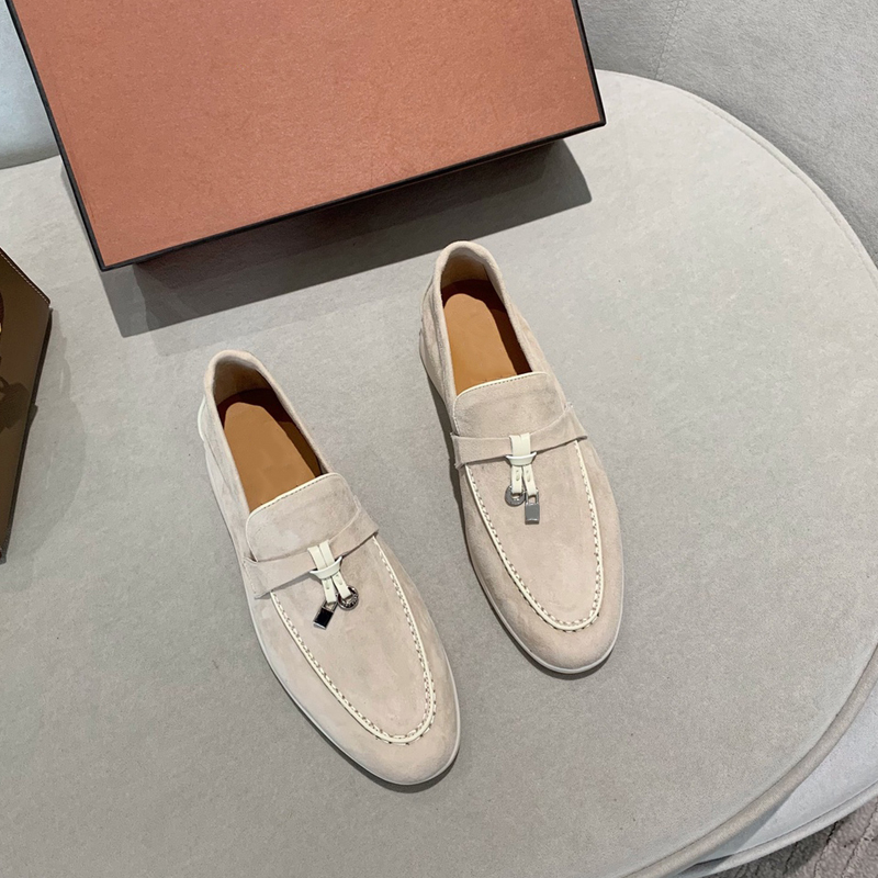 Women's loafers, leather white edged flat shoes, casual brand men's shoes, luxury designer boutique shoes