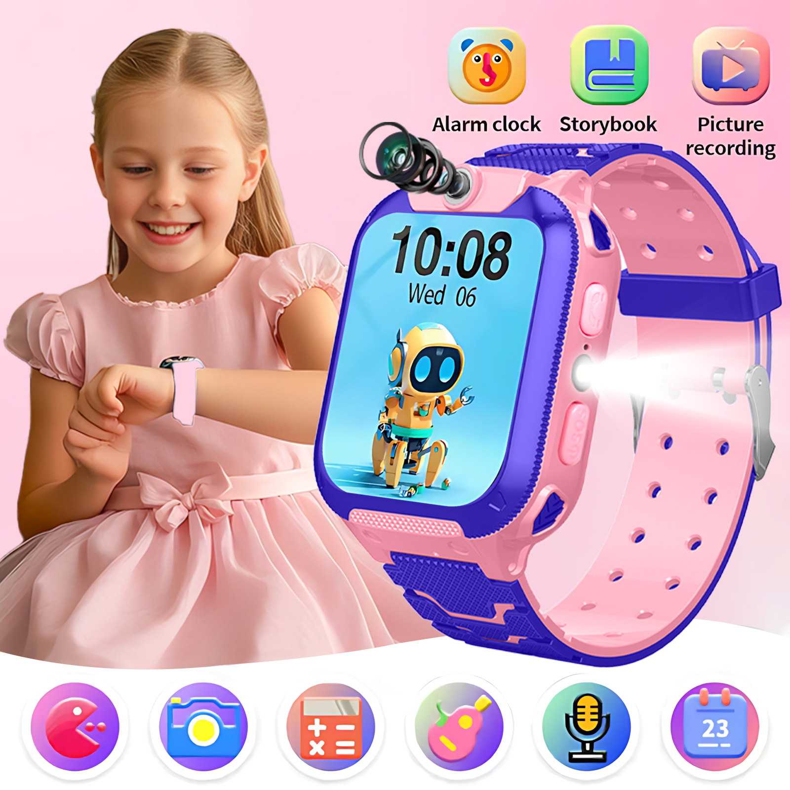 For Android Kids Smart Watch SOS GPS Location Video Call Sim Card For Children SmartWatch Camera Waterproof Watch For Boys Girls
