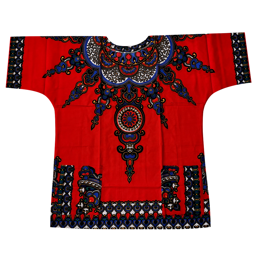 (Fast shipping) New fashion design african traditional printed 100% cotton Dashiki T-shirts for unisex (MADE IN THAILAND)