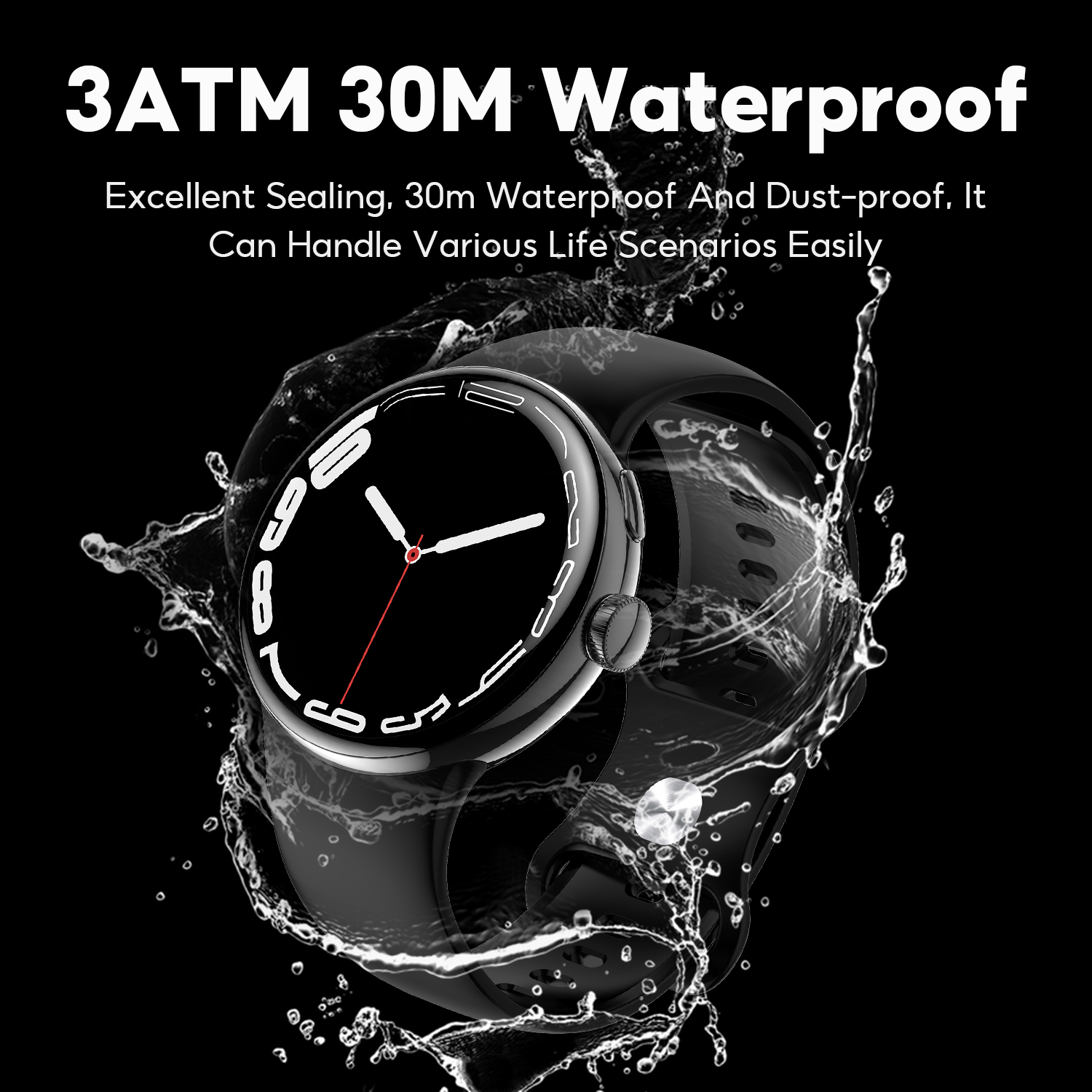 WIFIT Smart Watch 1.3-inch Display Bluetooth Link, Multi functional Smart Watch with Call/Health/Exercise Monitoring, Waterproof