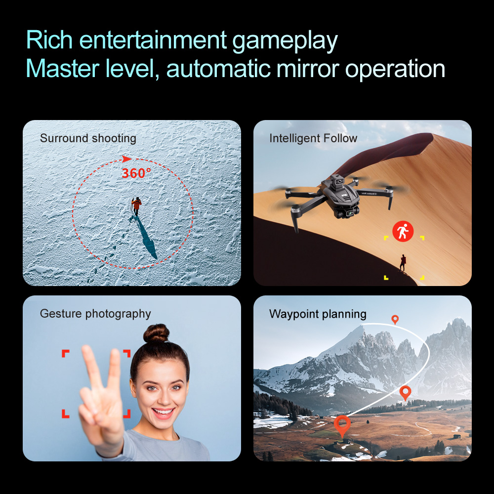 Xiaomi V168GPS Drone 8K 5G HD Aerial Photography Dual-Camera Omnidirectional Obstacle Brushless Avoidance Quadcopter RC Toys