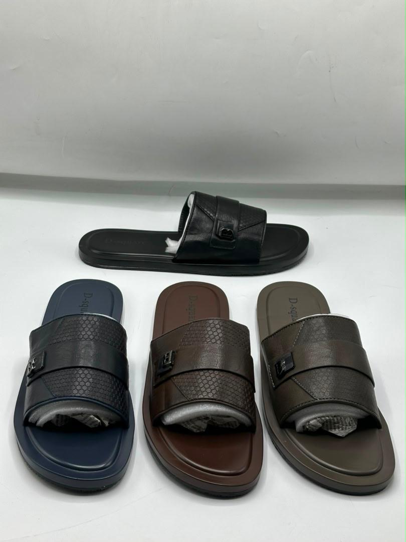 Men's Premium Leather Flip-Flops - D-square