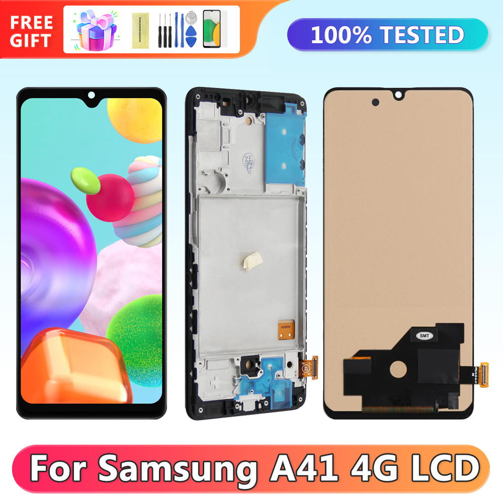 TFT A41 Screen Replacement, for Samsung Galaxy A41 A415 A415F A415F/DS Lcd Display Digital Touch Screen with Frame Replacement