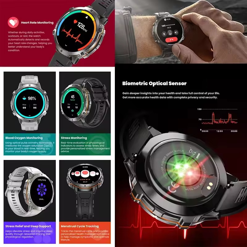 2025 Original TANK T3 Ultra GPS Smart Watch  5ATM Waterproof Smartwatch HD AMOLED 1000mAh Fitness T-Rex 3 Electronic Watches Men