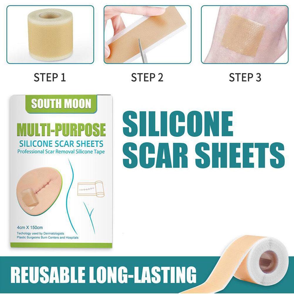 1/3/5/10 Roll Silicone Scar Sheet Painless Scar Repair Tape Roll Effective Scar Waterproof Breathable Ear Beauty Sticker