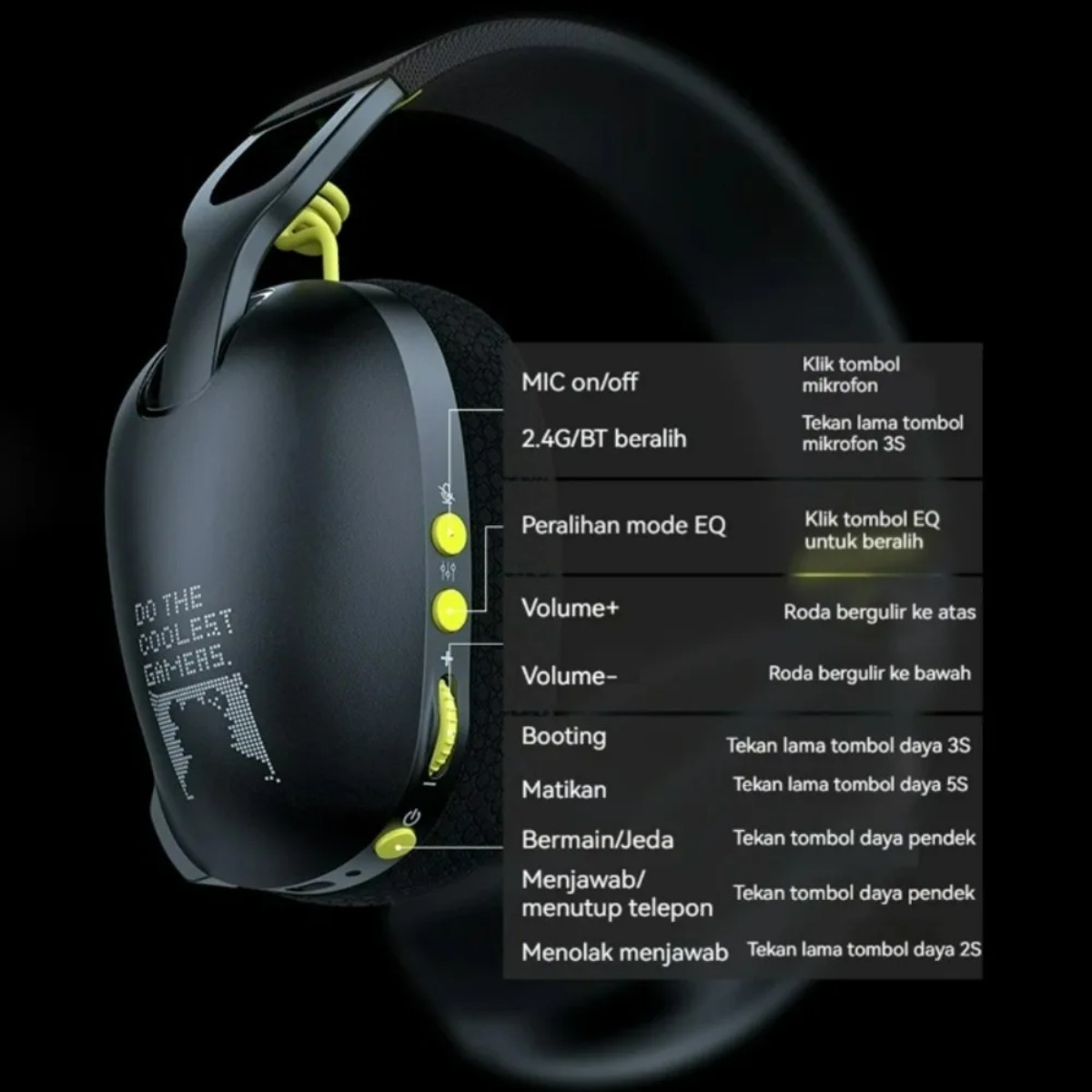 Onikuma B2 Bluetooth Headphones for PS5, PS4, PC Gaming Headset ANC Noise Reduction 2.4GHz Tri Mode Wireless Headphones with Mic