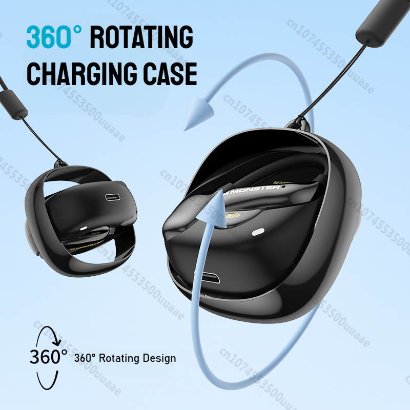 Monster Open Ear AC390 Air Conduction Earphones 360° Stereo Bluetooth 6.0 Headphones DNC Call Noise Canceling Sports Headset