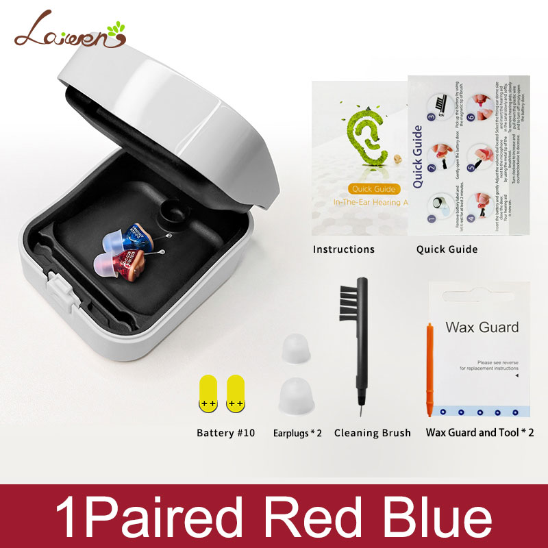 Hearing Aid Invisible Adjustable Wireless Hearing Aids Mini CIC Left/Right Ear Sound Amplifier For Adults Elderly Severe Loss