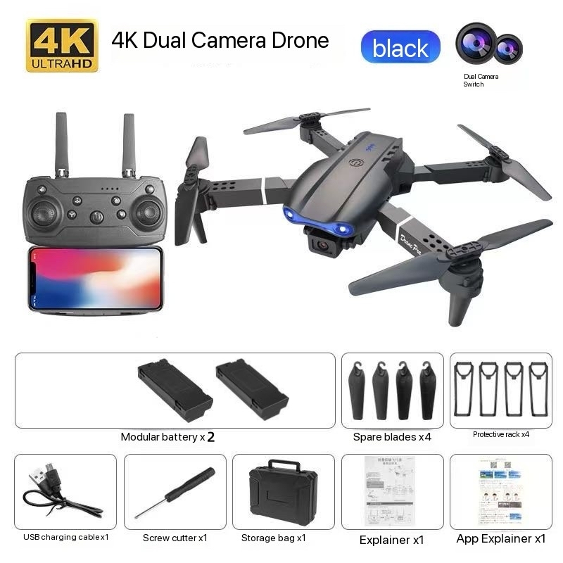 E99 Drone Quadcopter Remote Control Handle Four Axis Aircraft HD 6K Photography UAV Altitude Fixation Helicopter Toys