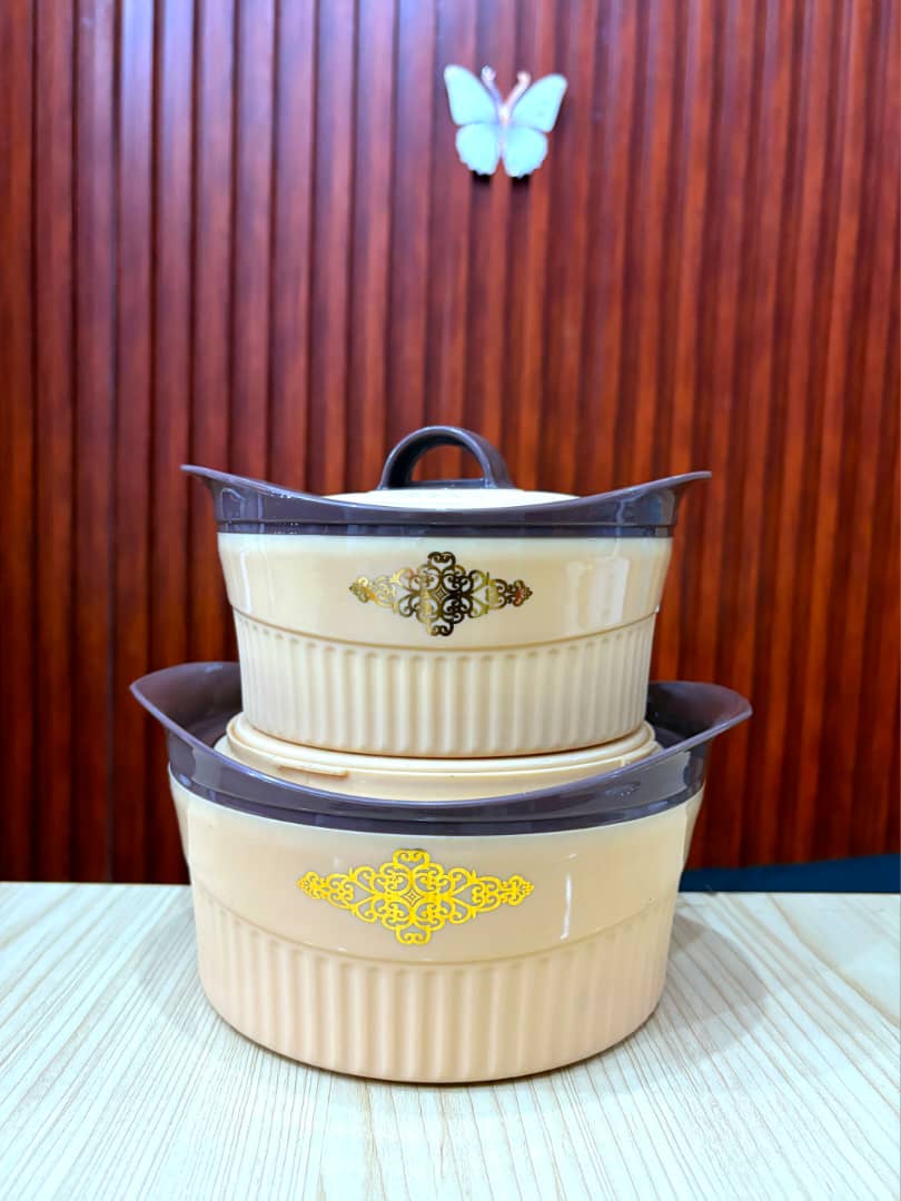 Elegant Ceramic Casserole Set with Decorative Design
