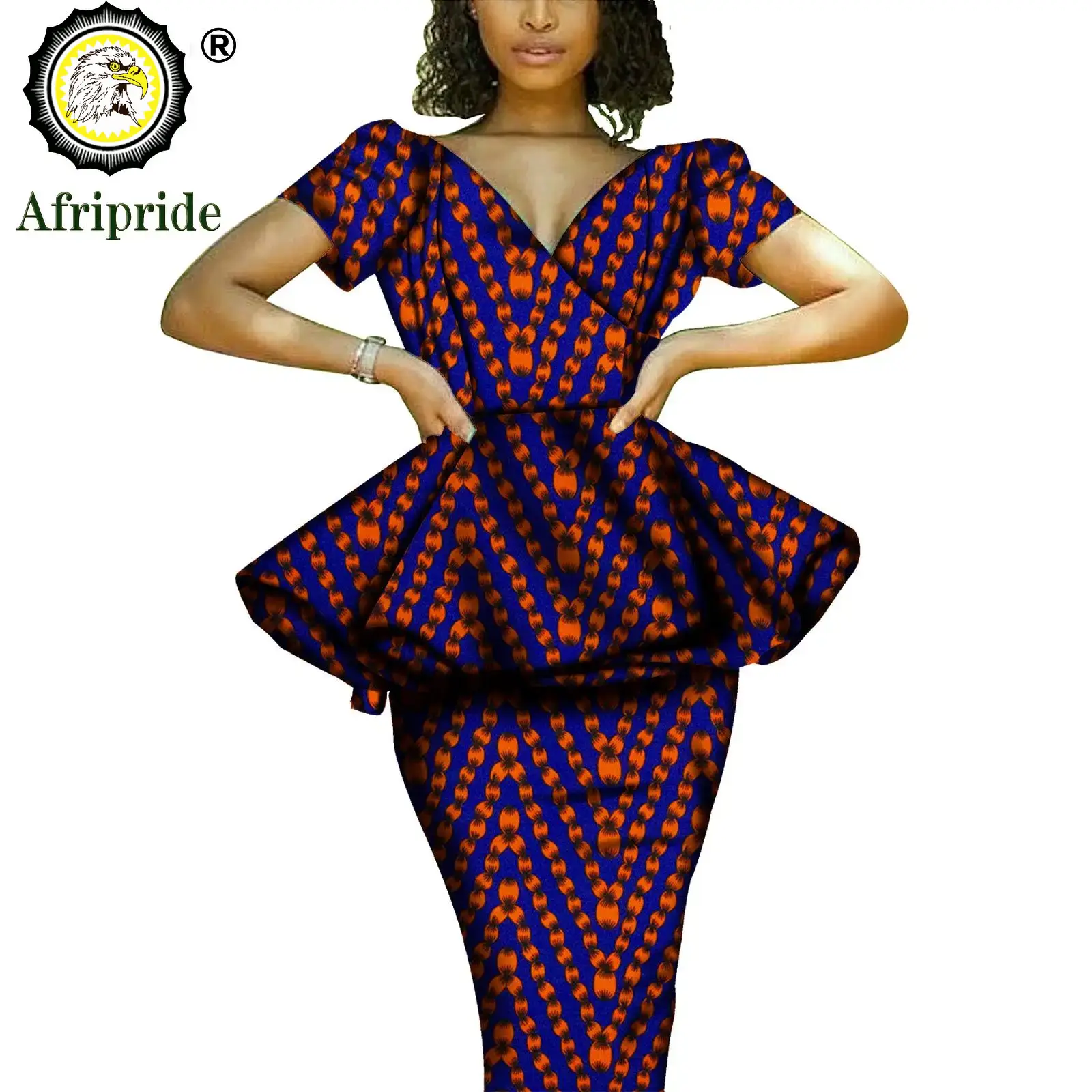 African 2 Piece Set for Women Dashiki Tops Print Skrit  Ankara Clothing Wax Attire Blouse Shirt AFRIPRIDE S1926004
