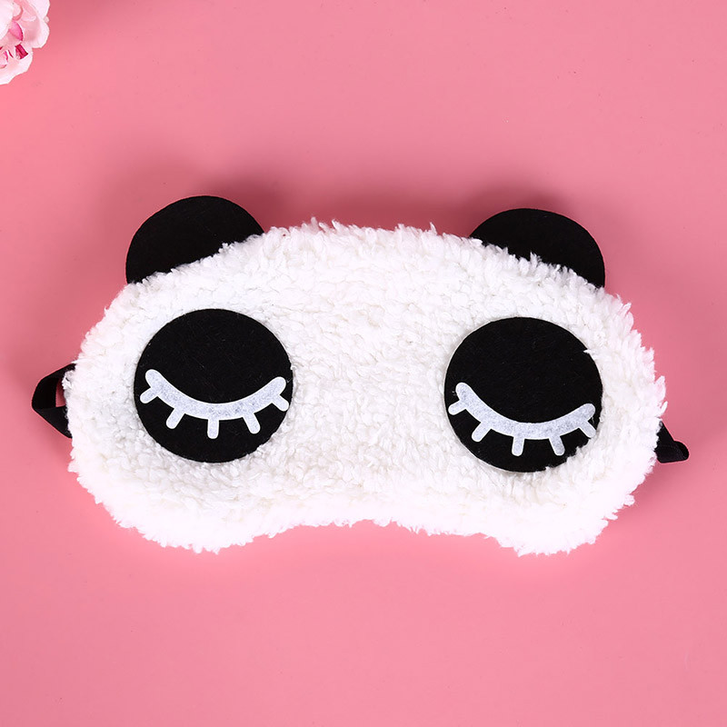 Cute Cartoon Face White Panda Eye Mask Eyeshade Shading Sleep Cotton Goggles Eye Mask Sleep Mask Eye Cover Health Care 3 Styles