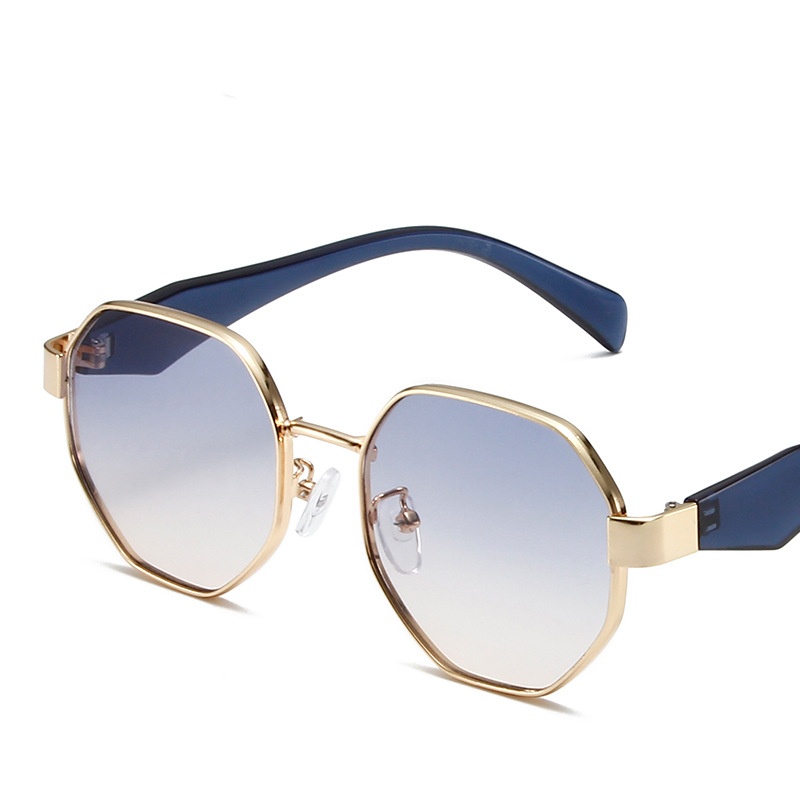 New Retro Sunglasses Women Fashion Polygonal Metal Frame Sunglasses Men Luxury Brand Designer Decorative Sun Glasses Uv400