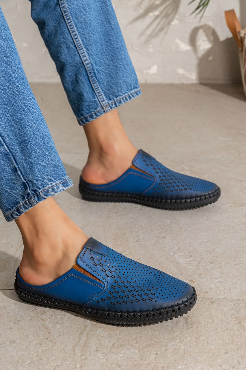 Number One Perforated Leather Slip-On Shoes