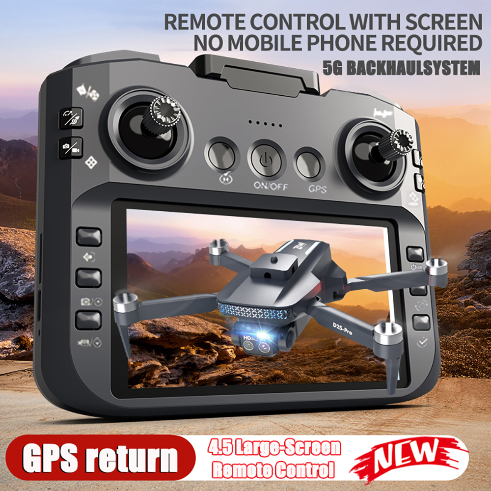 New Drone 8K Professional GPS HD Camera Drones 5G WIFI FPV Video 4k UAV 4.5 Inch Large Screen Remote Control RC Dron D25 PRO MAX