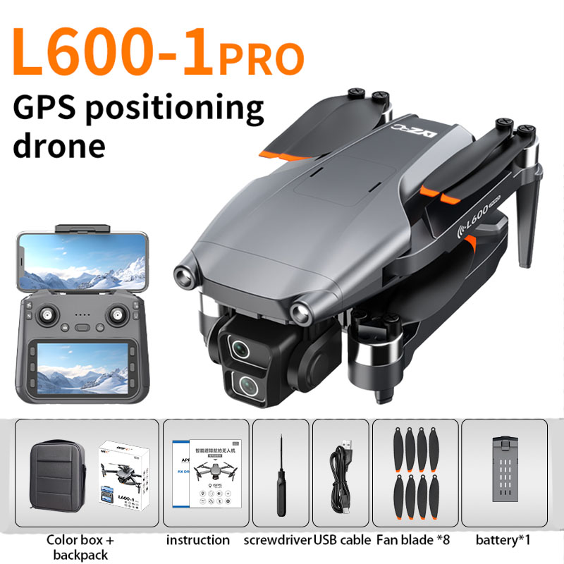 L600-1 PRO MAX GPS Drone 3KM 4K Professional HD Dual Camera 360° Laser Obstacle Avoidance Brushless Quadcopter Toy Gift