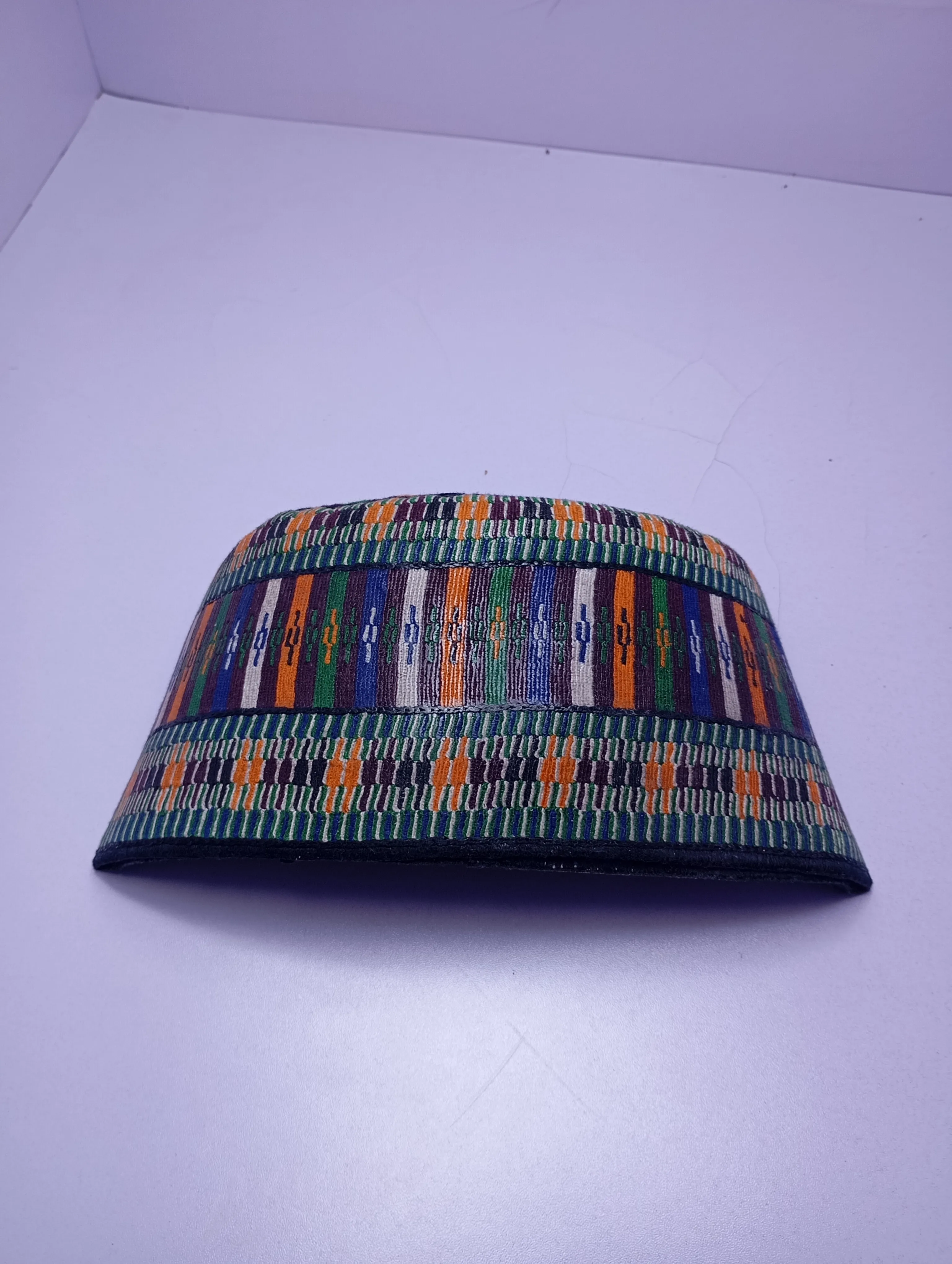 Original Handwoven Hausa Fulani Zawa Cap – Bangol Kindei Bama Style | Men’s Knitted Maiduguri Cap Sizeof 24 