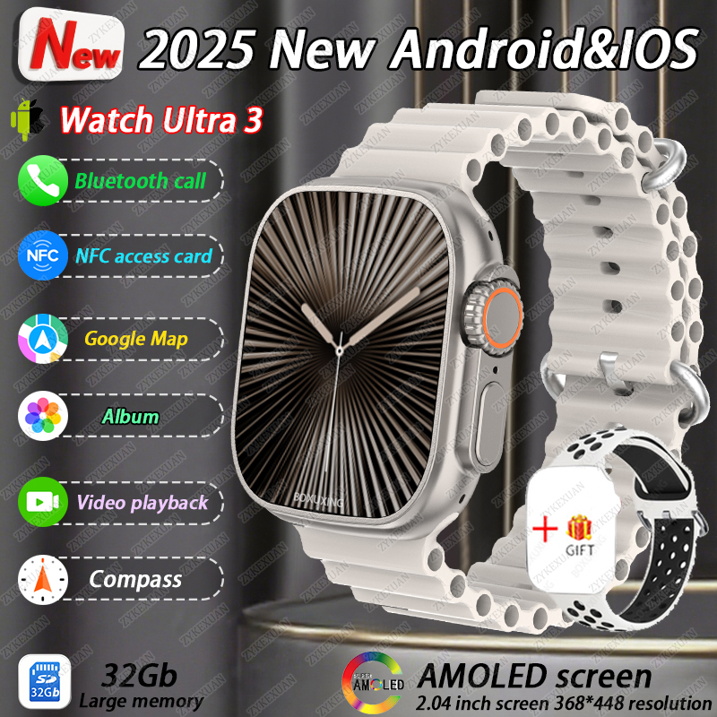 2025 New Original Watch DT Ultra 3 Pro Smart Watch Men Google map NFC GPS Tracker HD BT Call IP68 Waterproof smart watches Women
