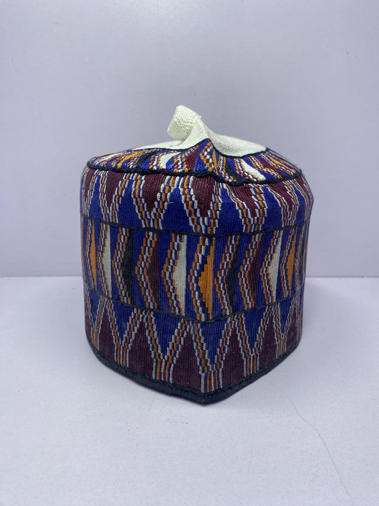 Rawaram Angle – Hausa/Fulani Cap, Kufi, Handwoven Cap, Zawa