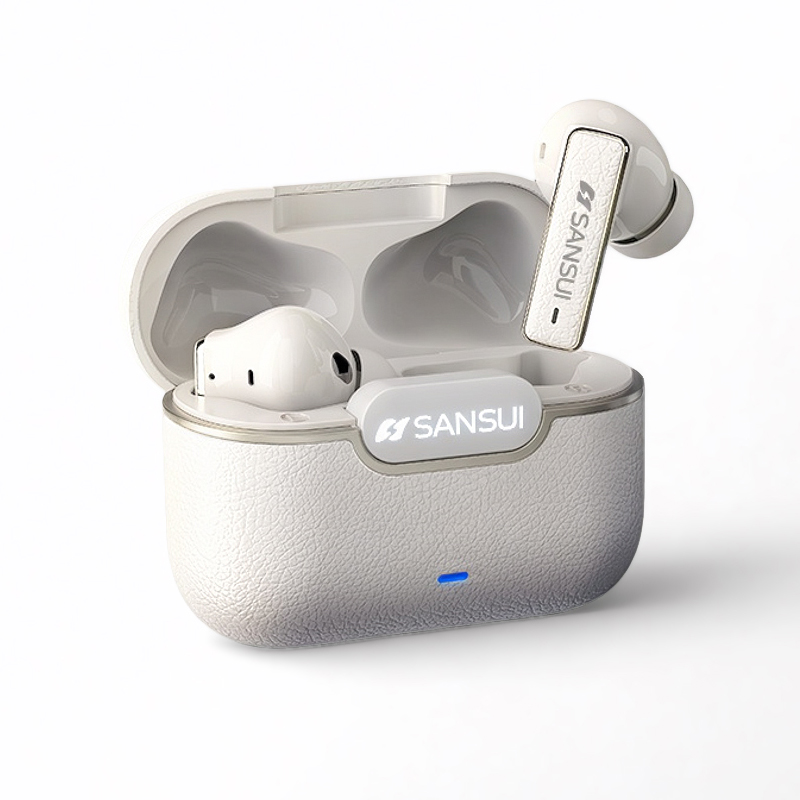 Sansui ANC Bluetooth 5.4 Earphones -52dB Active Noise Canceling Headphones In-Ear Detection TWS Wireless Earbuds Hands Free