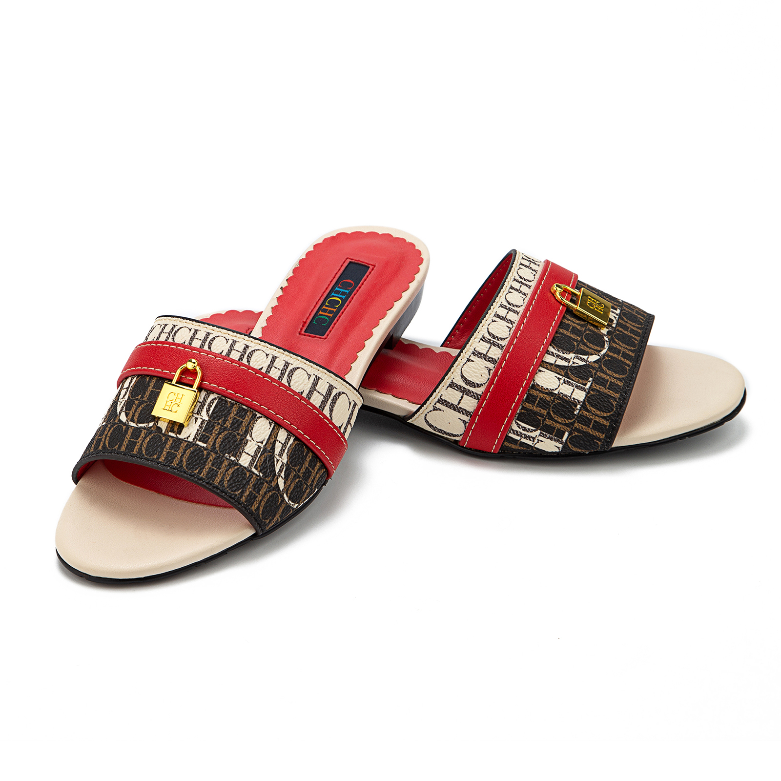 CHarming fashion Women's Slippers 2024 New Brand Fabric high Heel Sandals Outdoor Business Commuter Women's Shoes birthday gifts