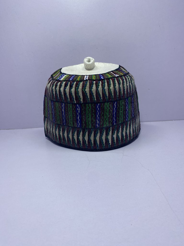Rawaram Green – Hausa/Fulani Cap, Kufi, Handwoven Cap, Zawa